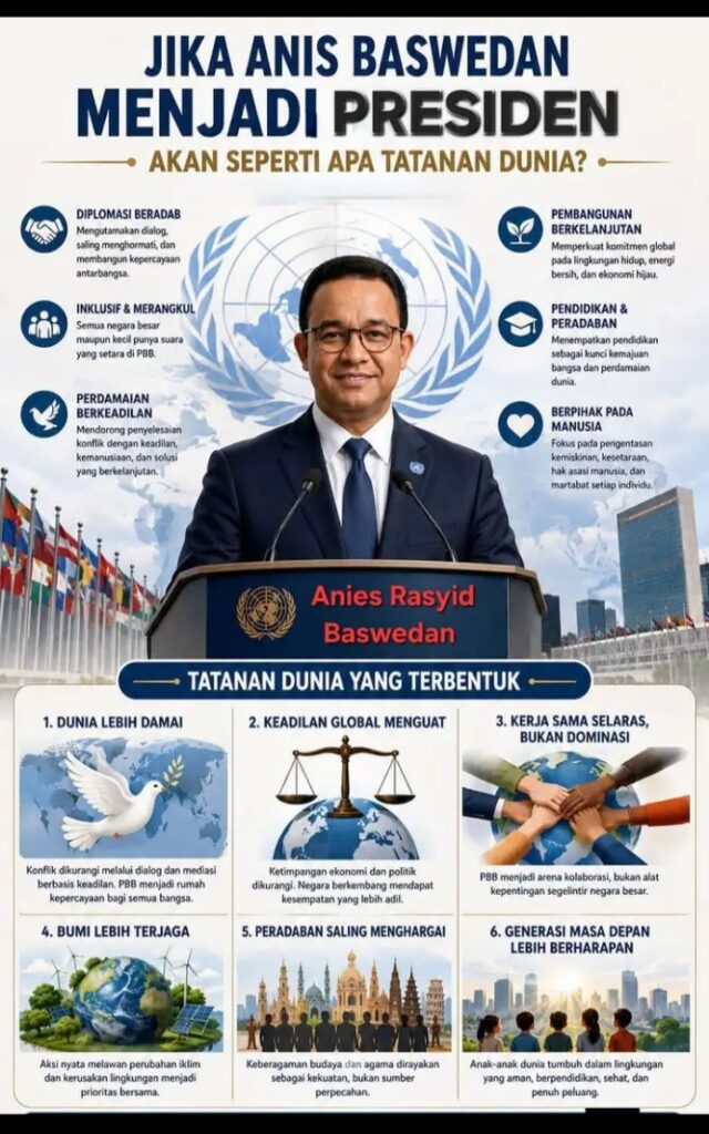 Mengintip Cetak Biru Tatanan Dunia Baru Jika Anies Baswedan Menjadi Presiden